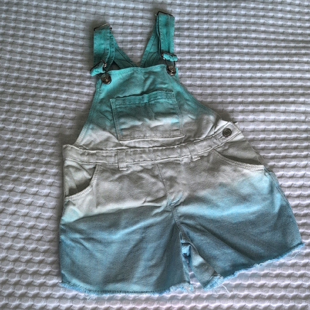 Zara Tie Dye Denim Shortalls